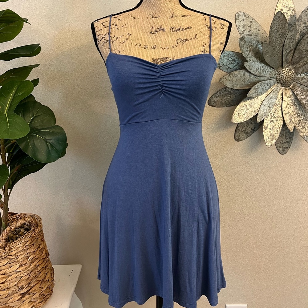 Beautiful blue spaghetti strap sundress